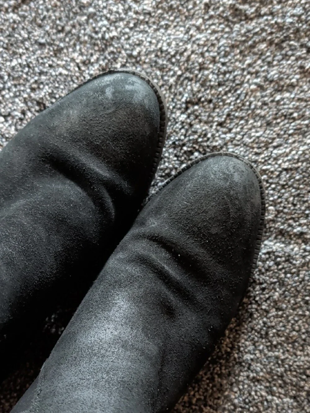 Frye Black Suede Chelsea Ankle Booties